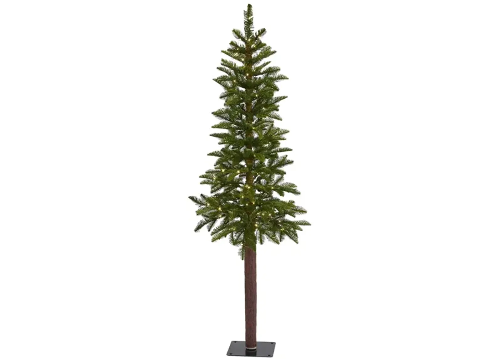 5ft. Pre-Lit Alaskan Alpine Artificial Christmas Tree in Green by Bellanest