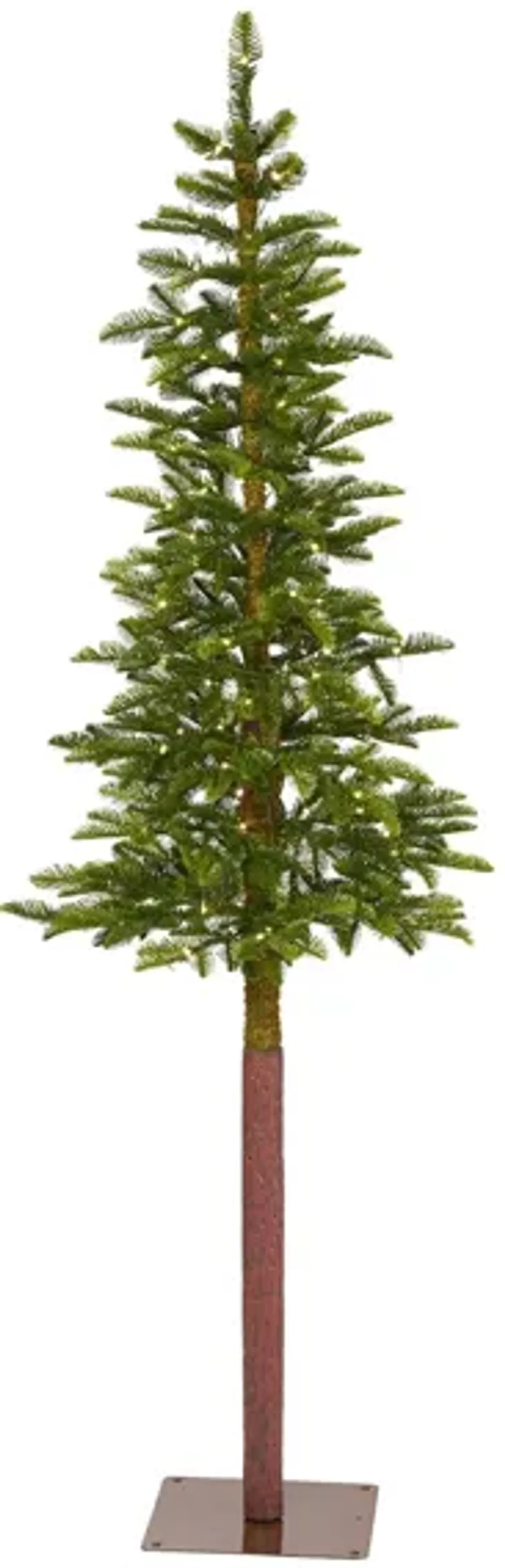 6ft. Pre-Lit Alaskan Alpine Artificial Christmas Tree in Green by Bellanest