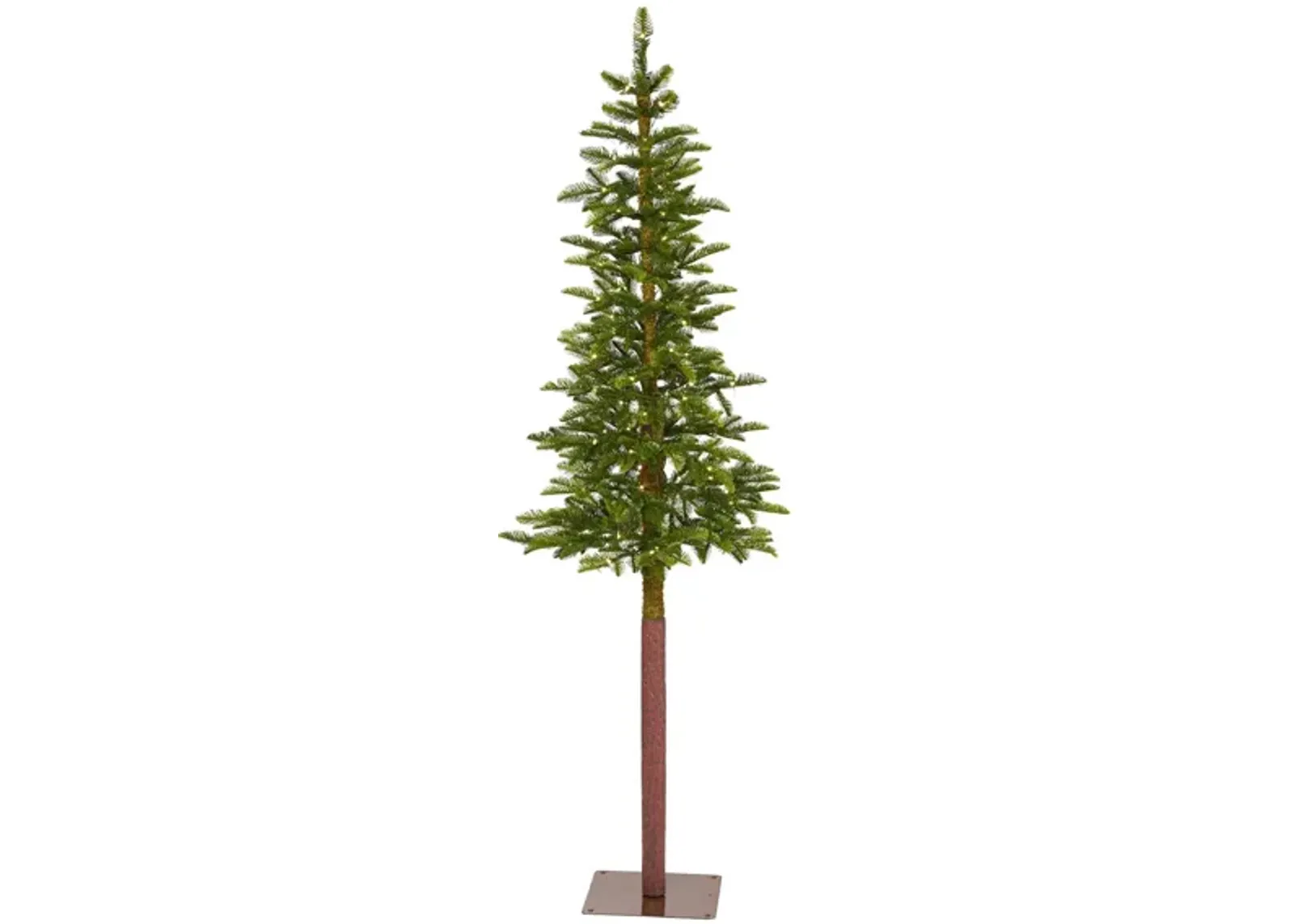 6ft. Pre-Lit Alaskan Alpine Artificial Christmas Tree in Green by Bellanest