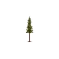 7ft. Pre-Lit Alaskan Alpine Artificial Christmas Tree in Green by Bellanest