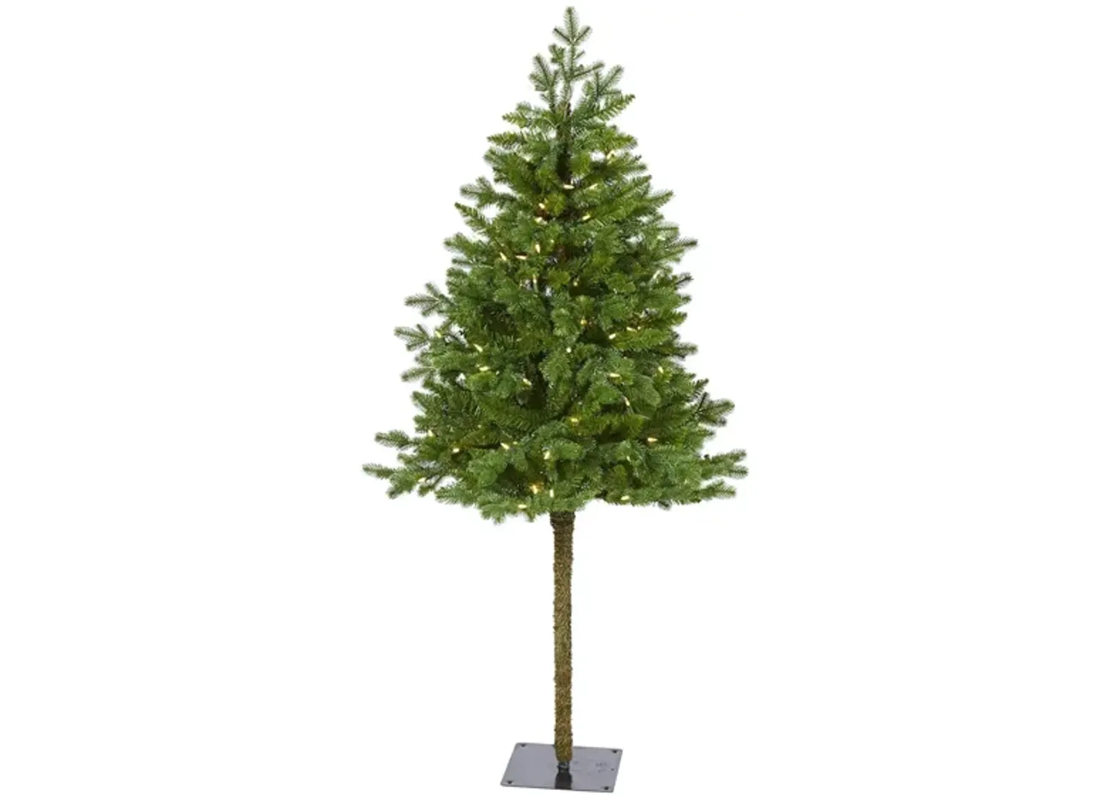 5ft. Pre-Lit Swiss Alpine Artificial Christmas Tree in Green by Bellanest