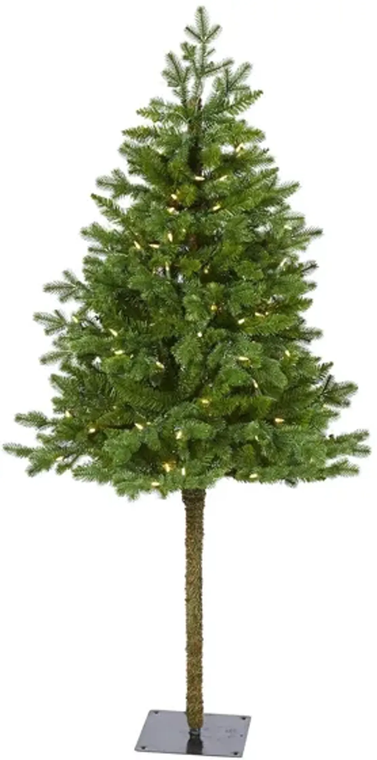 5ft. Pre-Lit Swiss Alpine Artificial Christmas Tree in Green by Bellanest