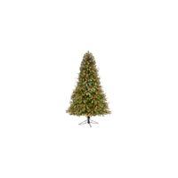 6.5ft. Pre-Lit Lightly Frosted Big Sky Spruce Artificial Christmas Tree in Green by Bellanest