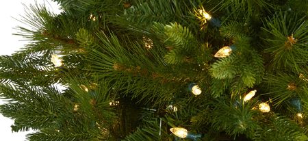 6ft. Pre-Lit Hartford Fir Artificial Christmas Tree in Green by Bellanest