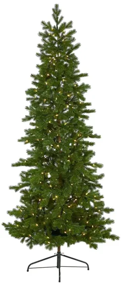 7.5ft. Pre-Lit Big Sky Spruce Artificial Christmas Tree in Green by Bellanest