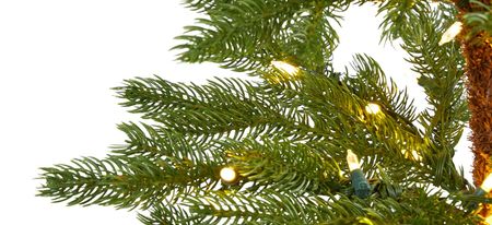 6.5ft. Pre-Lit Fairbanks Fir Artificial Christmas Tree in Green by Bellanest
