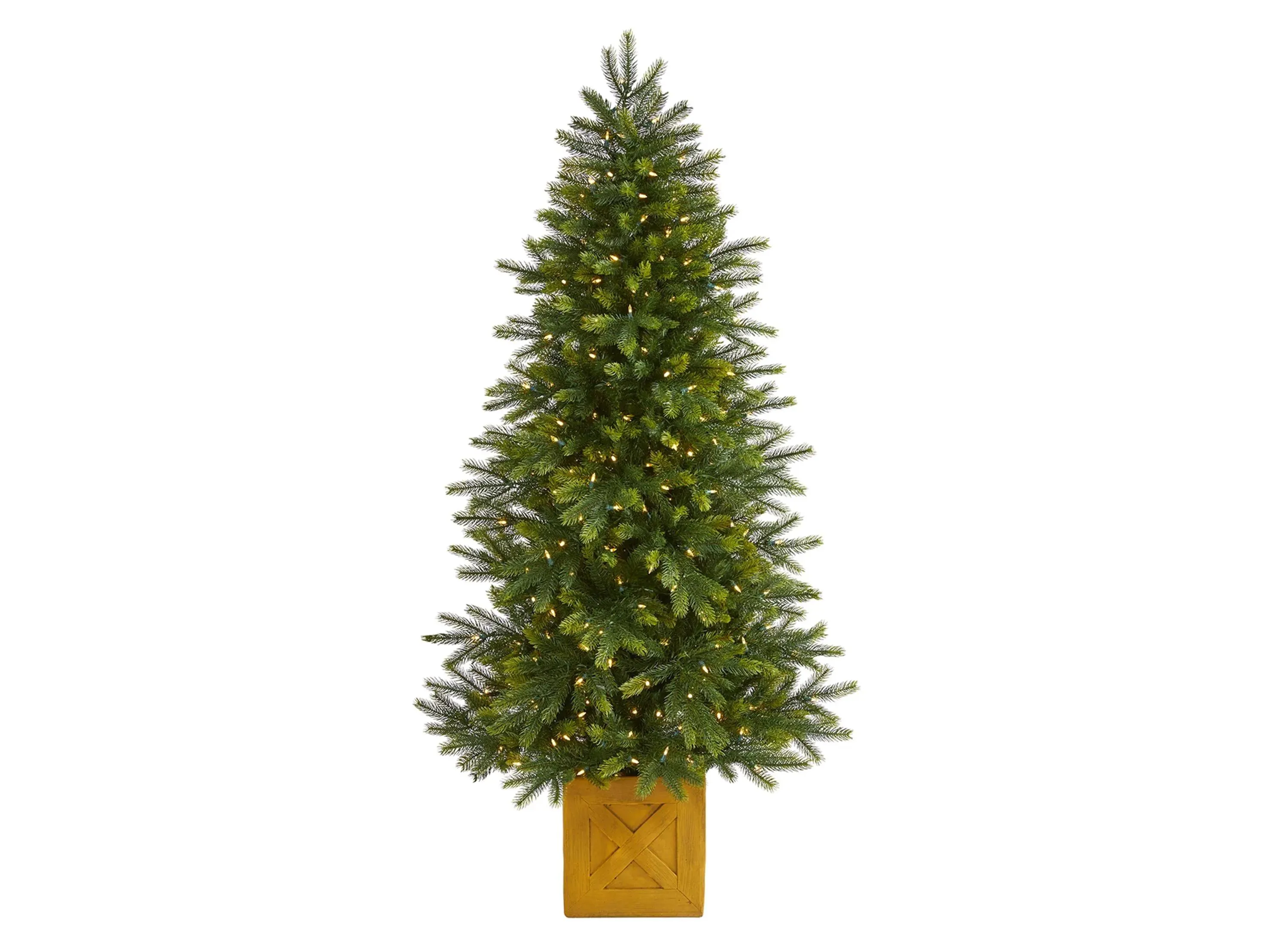 6ft. Pre-Lit Manchester Fir Artificial Christmas Tree in Green by Bellanest