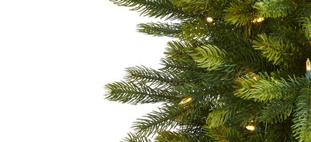 6ft. Pre-Lit Manchester Fir Artificial Christmas Tree in Green by Bellanest