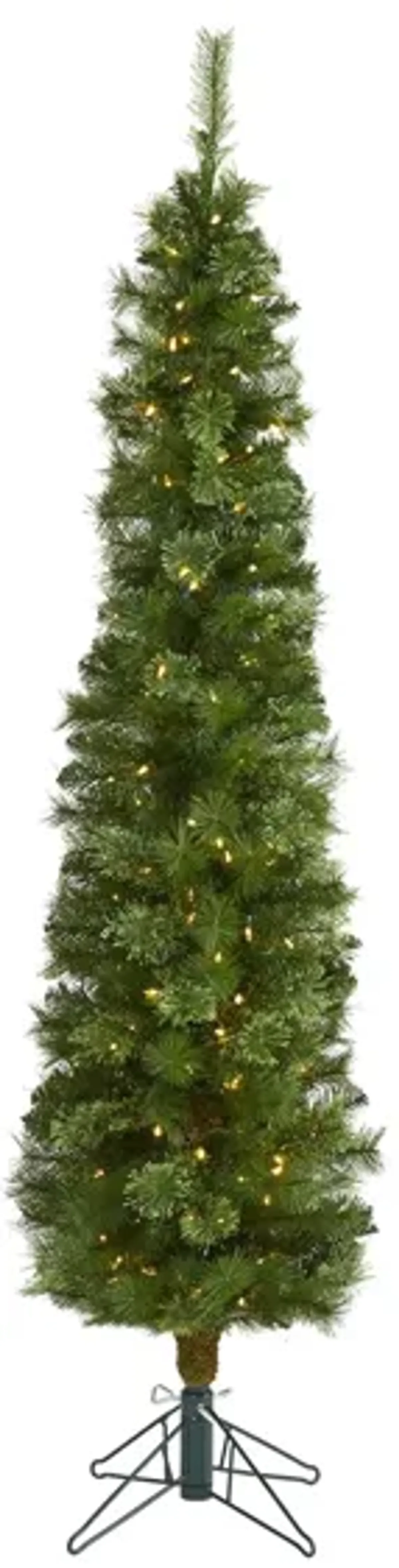 6ft. Pre-Lit Green Pencil Artificial Christmas Tree