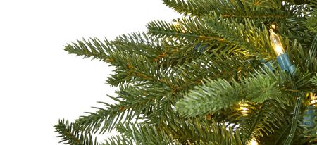 5ft. Pre-Lit Cambridge Fir Artificial Christmas Tree in Green by Bellanest
