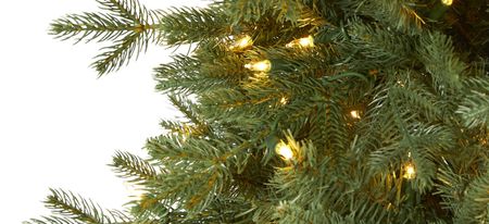 6.5ft. Pre-Lit New Hampshire Spruce Artificial Christmas Tree in Green by Bellanest