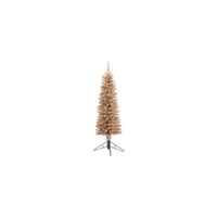 4ft. Pre-Lit Champagne Pencil Artificial Christmas Tree in Green by Bellanest