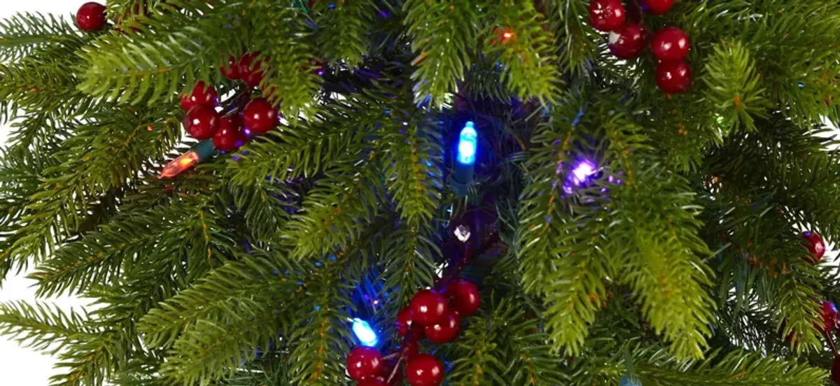 6ft. Pre-Lit Victoria Fir Artificial Christmas Tree