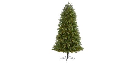 6.5ft. Pre-Lit Oregon Fir Artificial Christmas Tree in Green by Bellanest