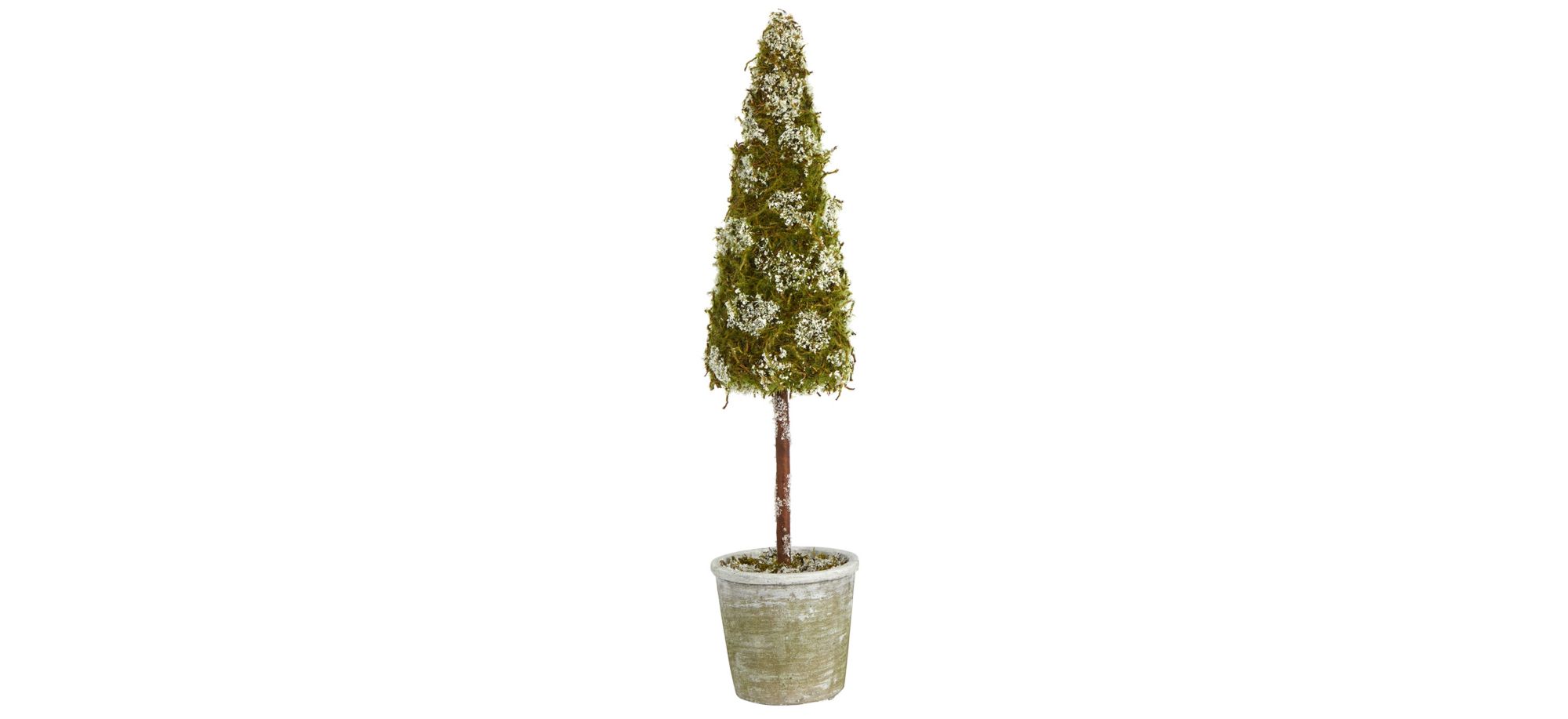 2ft. Flocked Moss Artificial Cone Tree in Green by Bellanest