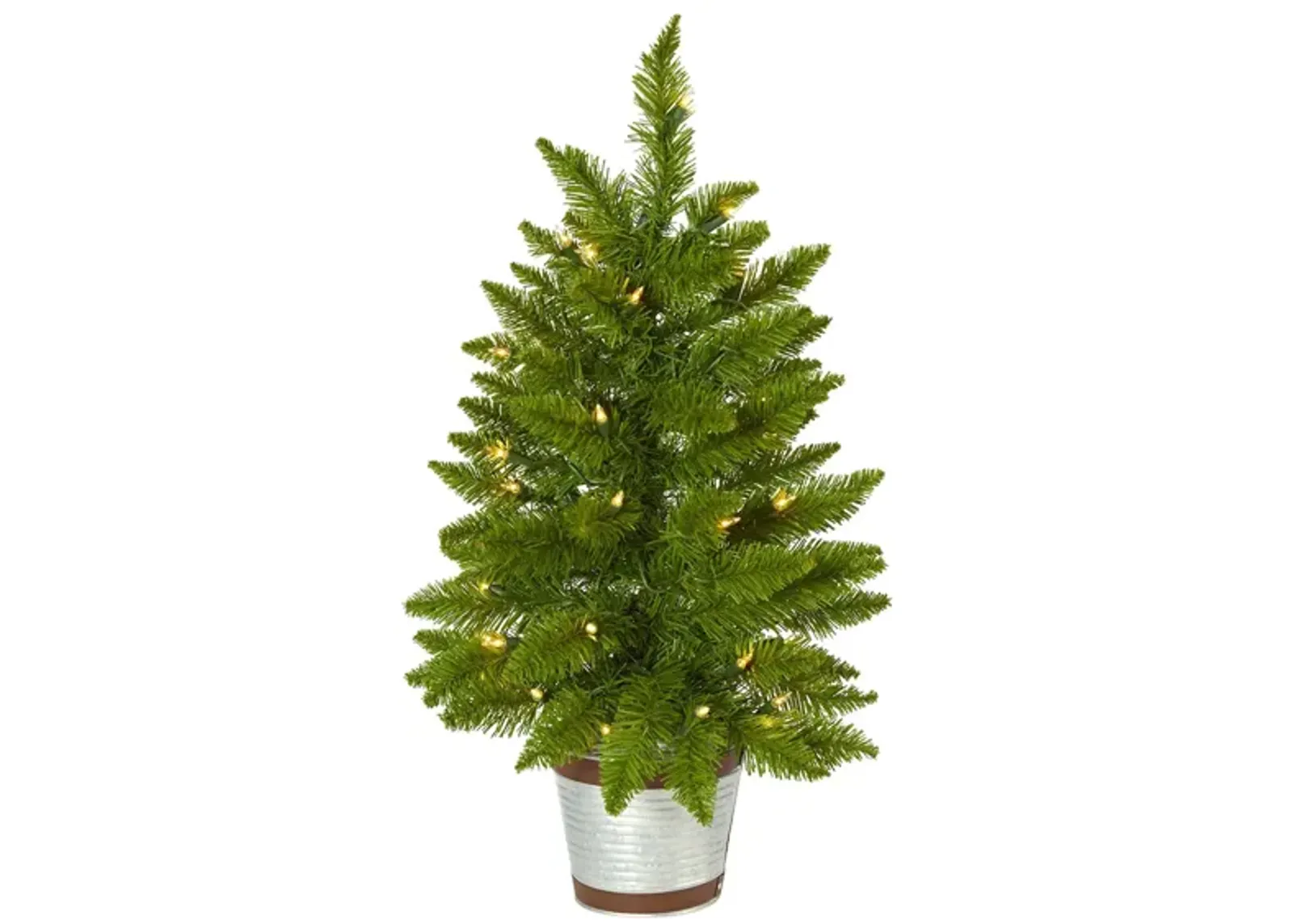 2ft. Pre-Lit Providence Pine Artificial Christmas Tree in Green by Bellanest