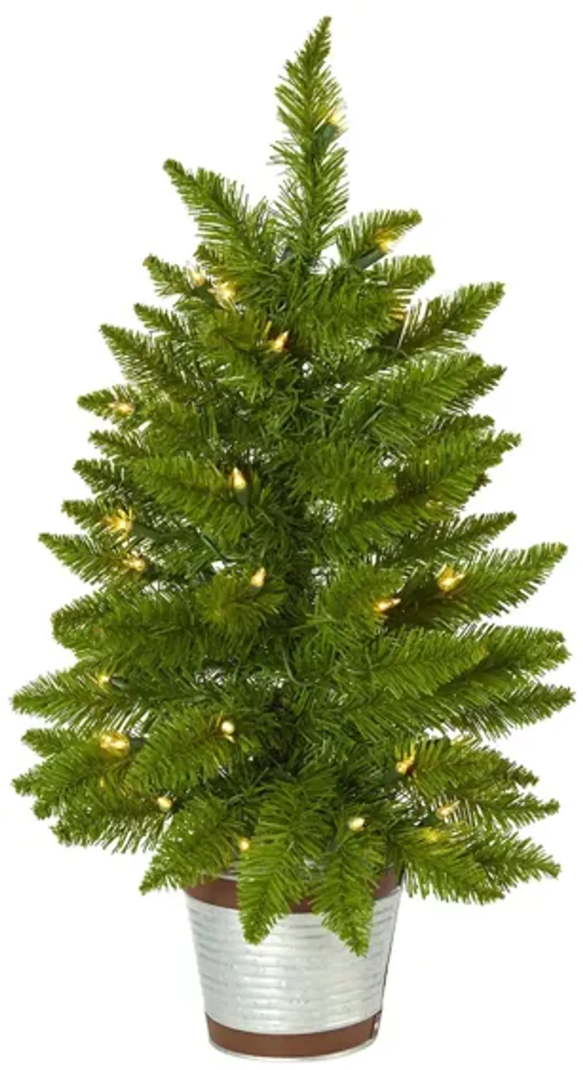 2ft. Pre-Lit Providence Pine Artificial Christmas Tree in Green by Bellanest