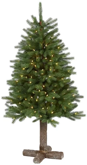 5ft. Pre-Lit Napa Valley Pine Artificial Christmas Tree in Green by Bellanest