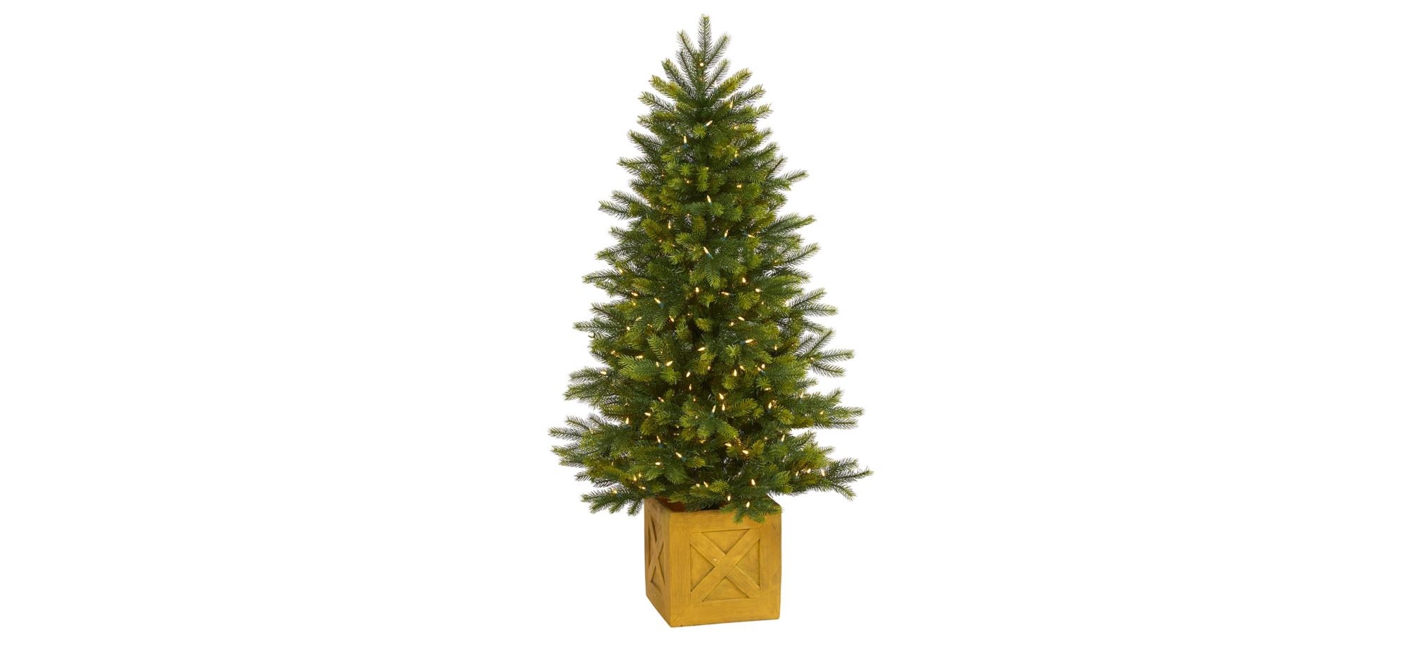 5ft. Pre-Lit Manchester Fir Artificial Christmas Tree in Green by Bellanest