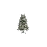 5ft. Pre-Lit Flocked Colorado Mountain Fir Artificial Christmas Tree in Green by Bellanest