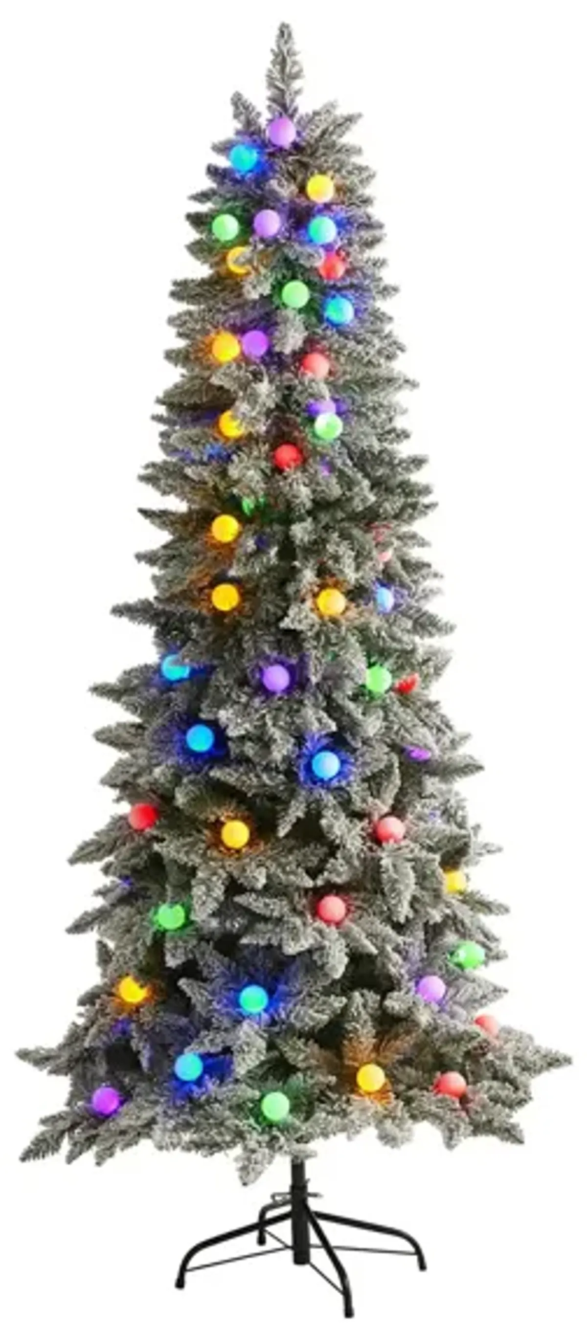 6.5ft. Flocked British Columbia Mountain Fir Artificial Christmas Tree