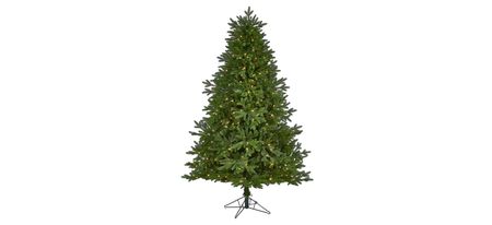 7ft. Pre-Lit Nova Scotia Fir Real Touch Artificial Christmas Tree in Green by Bellanest
