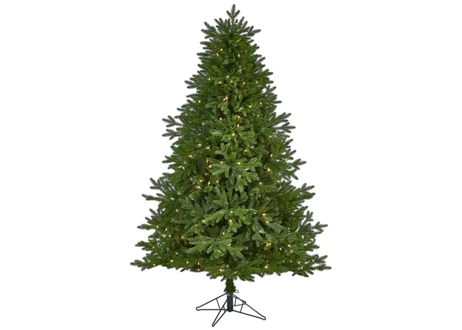 7ft. Pre-Lit Nova Scotia Fir Real Touch Artificial Christmas Tree in Green by Bellanest