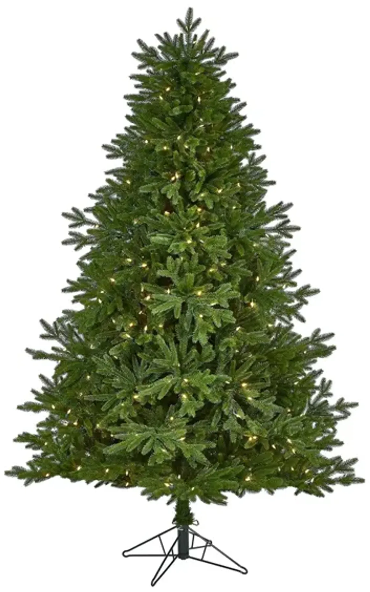 7ft. Pre-Lit Nova Scotia Fir Real Touch Artificial Christmas Tree in Green by Bellanest