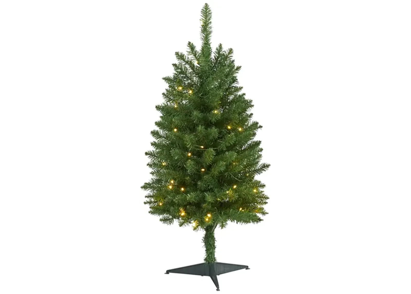 3ft. Pre-Lit Slim Green Mountain Pine Artificial Christmas Tree