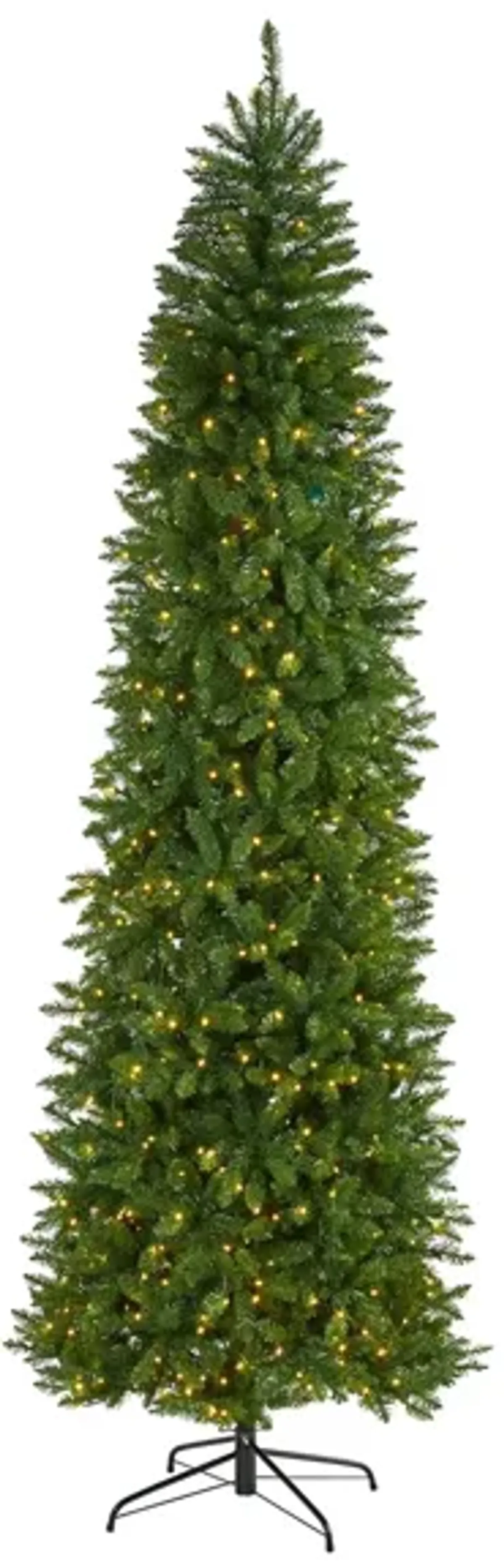 9ft. Pre-Lit Slim Green Mountain Pine Artificial Christmas Tree in Green by Bellanest