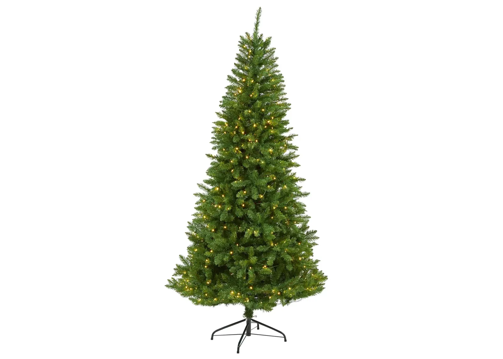 6.5ft. Pre-Lit Green Valley Fir Artificial Christmas Tree in Green by Bellanest