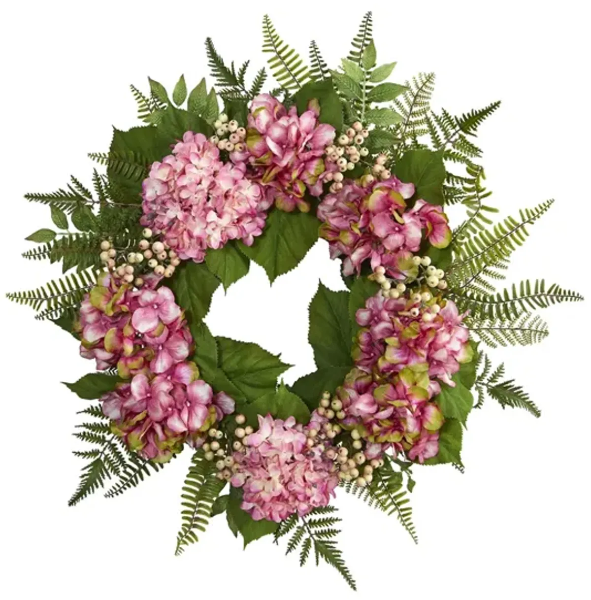 24in. Hydrangea Berry Wreath