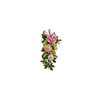 24in. Mixed Peony & Hydrangea Teardrop in Pink by Bellanest