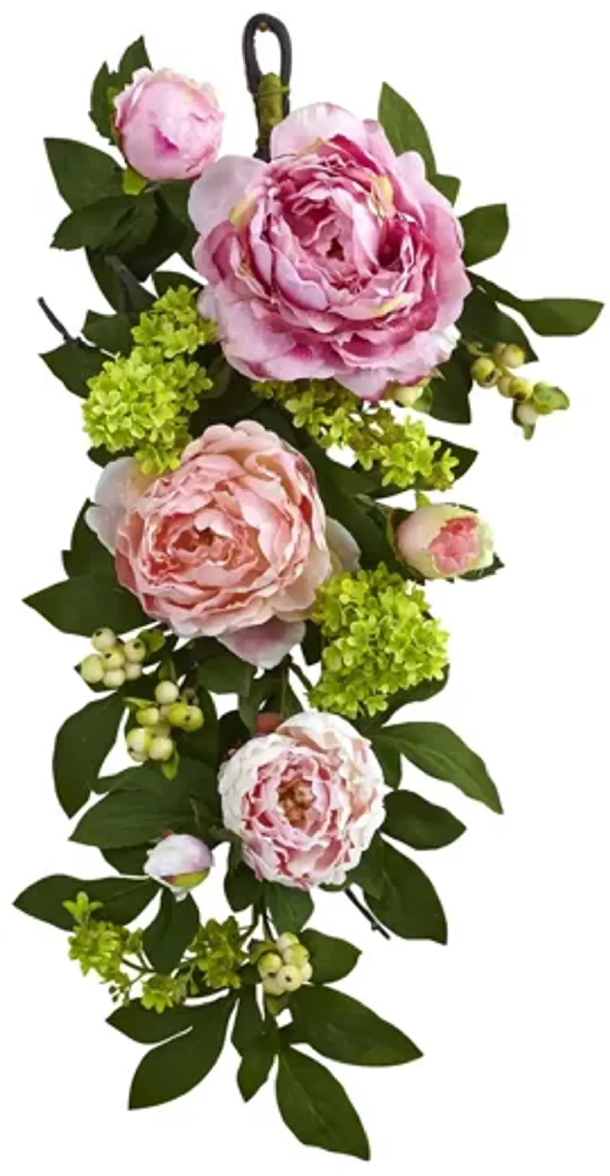 24in. Mixed Peony & Hydrangea Teardrop