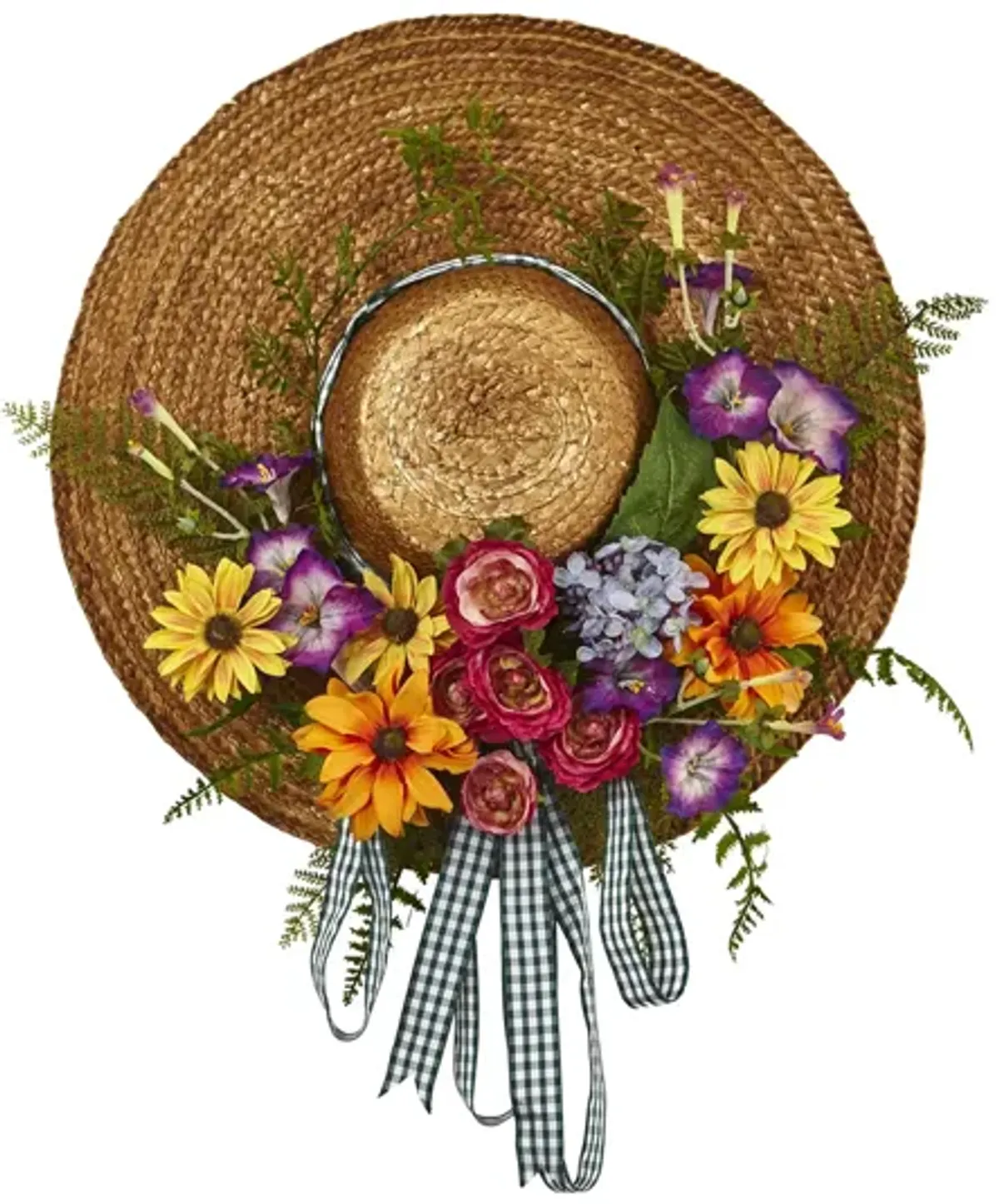 Mixed Flower Hat Wreath