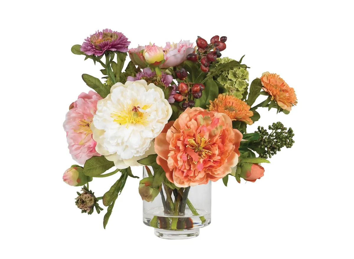 Peony Silk Arrangement in Assorted by Bellanest