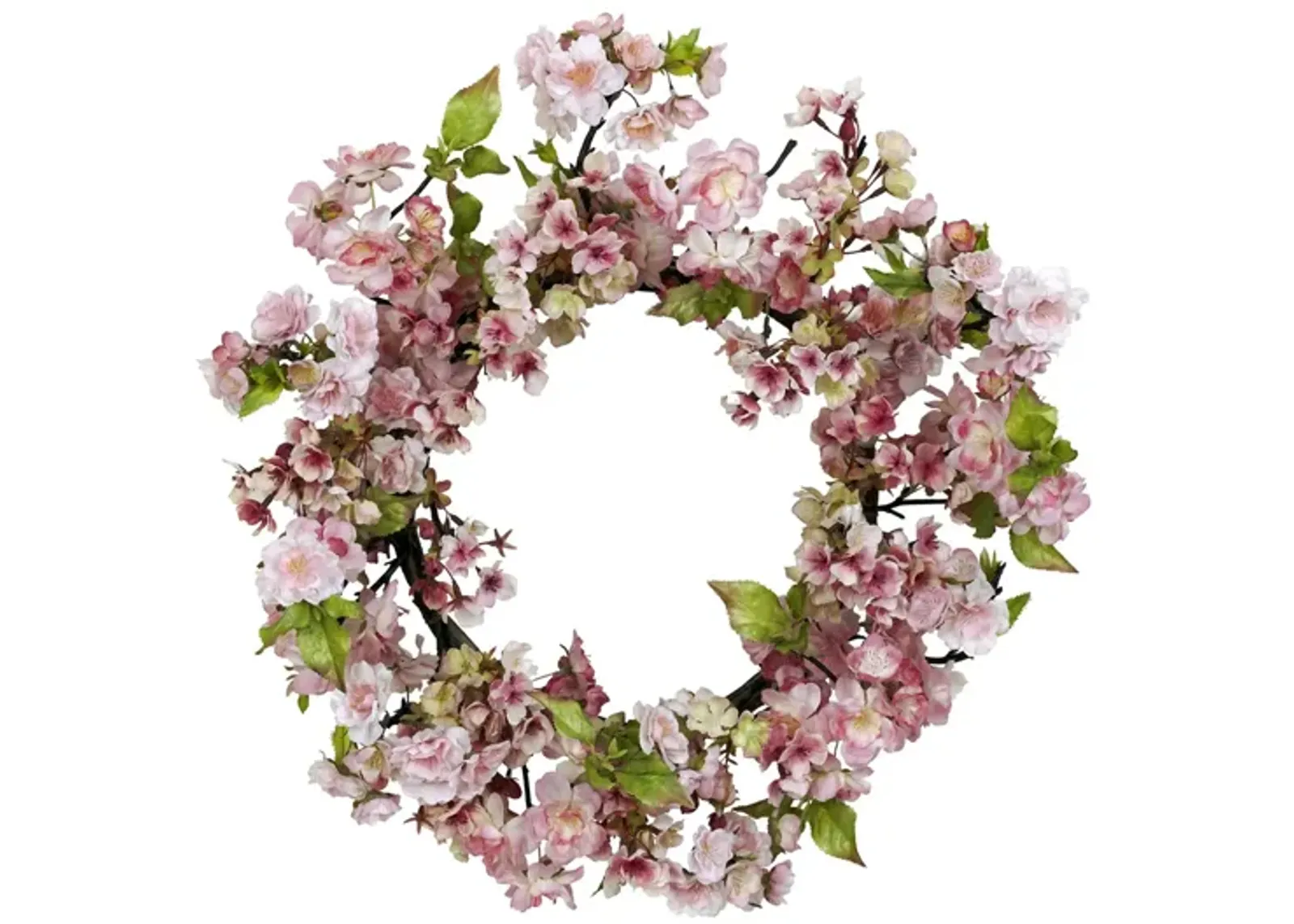 24in. Cherry Blossom Wreath in Pink by Bellanest