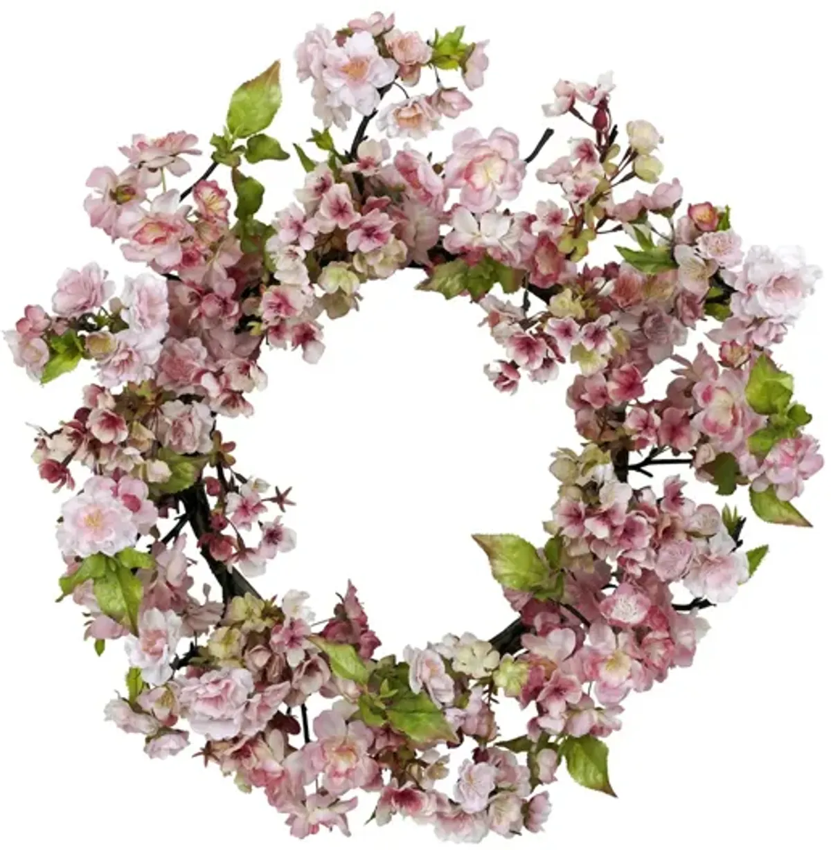 24in. Cherry Blossom Wreath in Pink by Bellanest