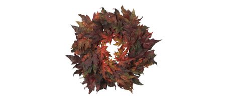 30in. Maple Leaf Wreath in Autumn by Bellanest