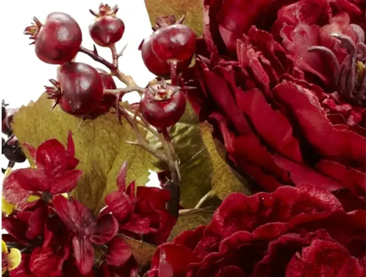 Peony & Hydrangea Silk Flower Arrangement