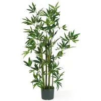 4ft. Bamboo Silk Plant in Green by Bellanest