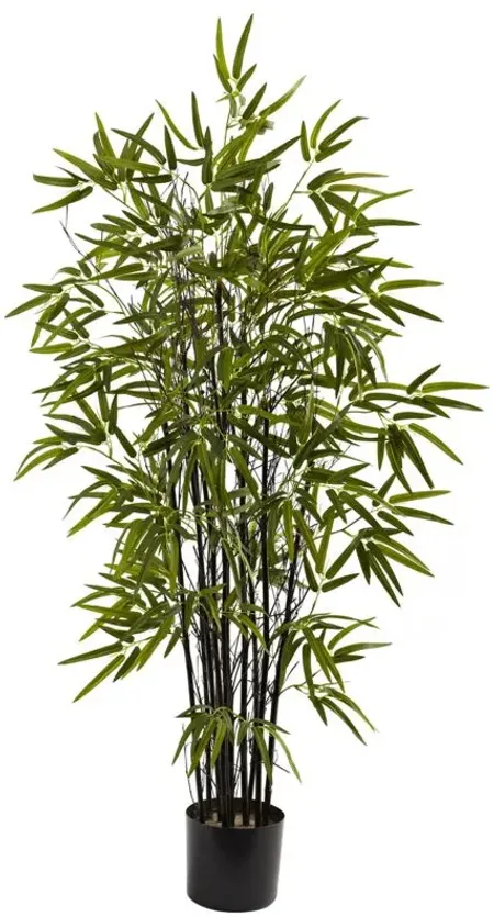 4ft. Black Bamboo Artificial Tree in Green by Bellanest