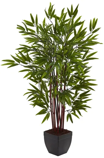 4ft. Bamboo Silk Tree with Planter in Green by Bellanest