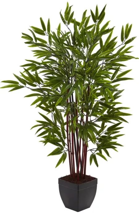 4ft. Bamboo Silk Tree with Planter in Green by Bellanest