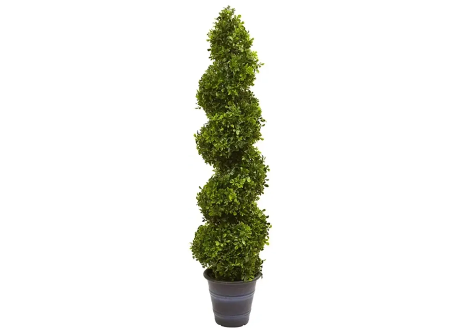 Boxwood Spiral Topiary with Planter (Indoor/Outdoor) in Green by Bellanest