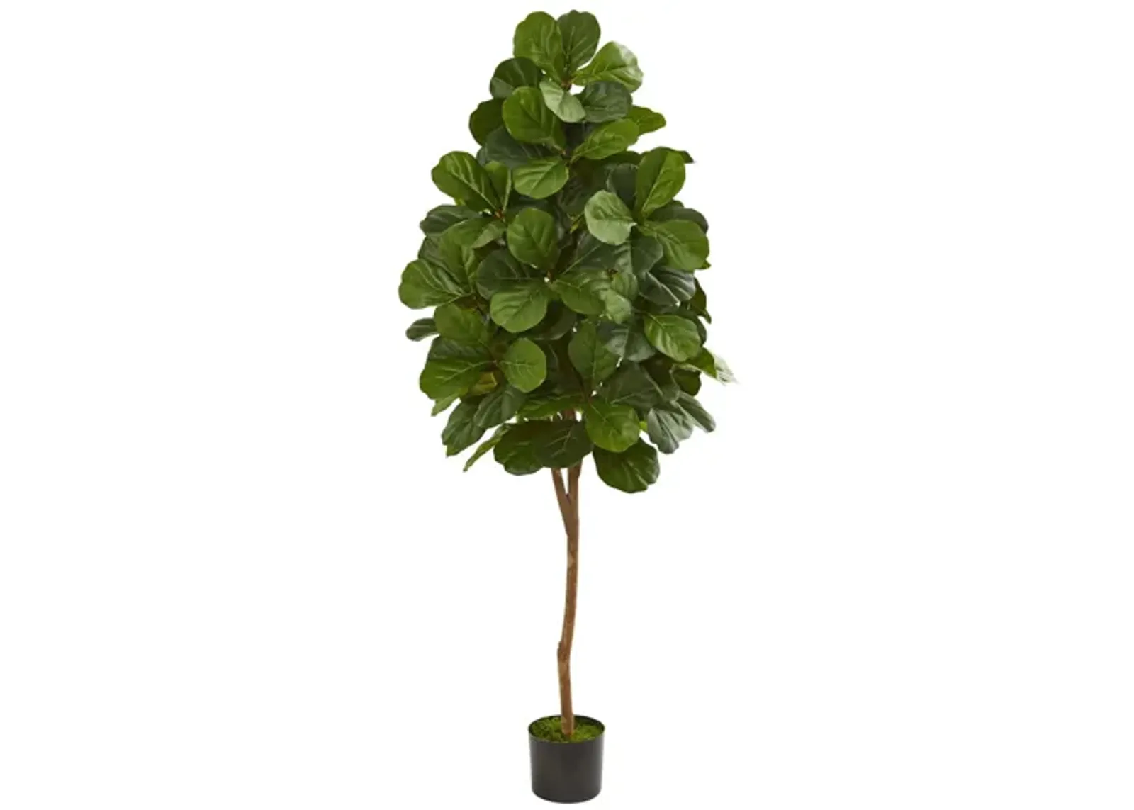 6ft. Fiddle Leaf Fig Artificial Tree in Green by Bellanest