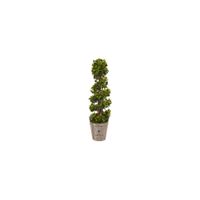4ft. English Ivy Artificial Tree in Farmhouse Planter (Indoor/Outdoor) in Green by Bellanest