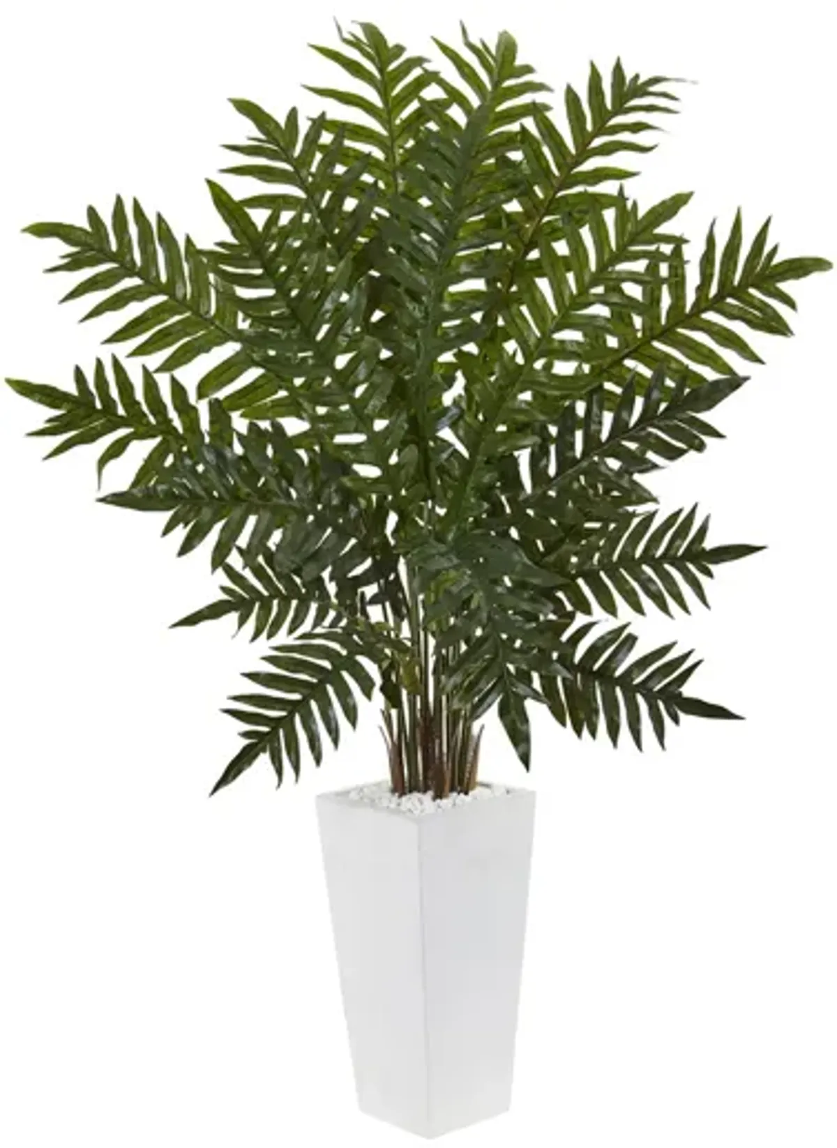 4.5ft. Evergreen Artificial Plant in White Planter in Green by Bellanest