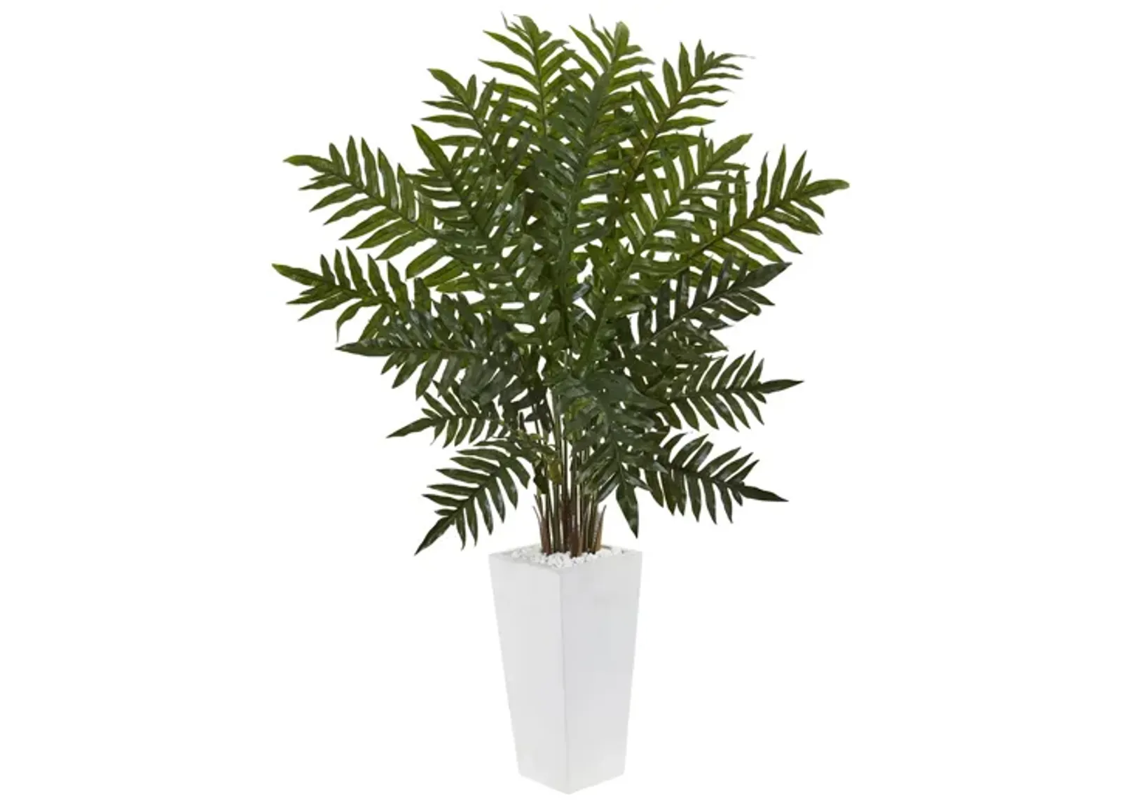 4.5ft. Evergreen Artificial Plant in White Planter in Green by Bellanest