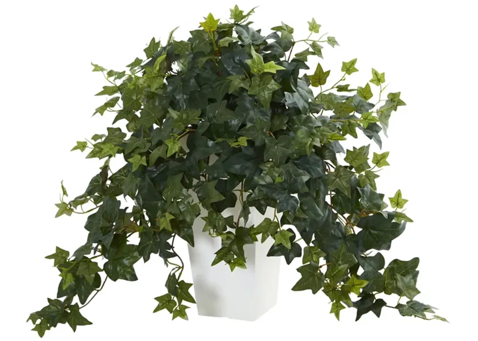 Puff Ivy Artificial Plant in White Tower Vase in Green by Bellanest